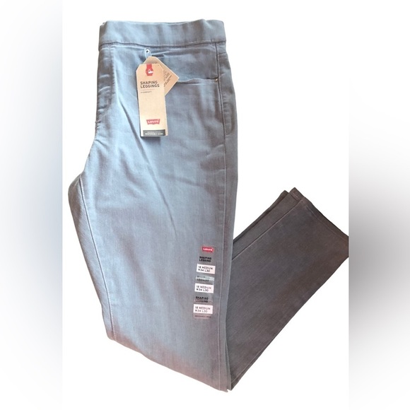 Levi / NWT/Women's Totally Shaping Pull-On Skinny Jeans(Leggings) 18M 34/30 Gray - Picture 1 of 11